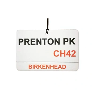 Image of Tranmere Rovers/Prenton Park Street Sign Car Air Freshener (Fun Birthday/Xmas Christmas Stocking Filler/Secret Santa/Novelty Scented Gift)