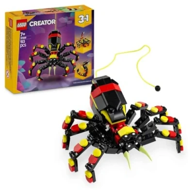 Image of LEGO Creator 3in1 Wild Animals: Surprising Spider Toy Transforms into a Scorpion Figure or Snake Building Set for Nature Loving 7+ Year Old Boys &amp; Girls Creative Birthday Gift 31159