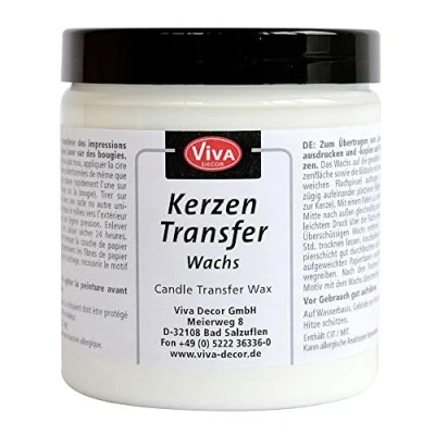 Image of Viva Decor Candle Transfer Wax, Synthetic Material, White, 7 x 8 cm