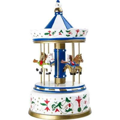 Image of Small Foot Nostalgic Musical Roundabout, Large, Wood, Multi Colour, 16 x 28 cm
