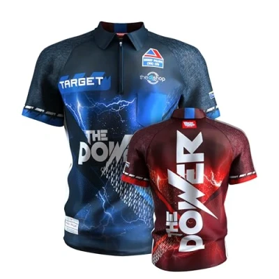 Image of TARGET Darts Phil Taylor Dart Shirt 2025, Size: XS World Championship Mens Shirt, Adult Cool Play Collarless Top, Dartboards Top Men, The Power Player Edition T