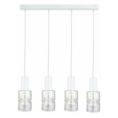 Image of Cross Bar Pendant Ceiling Light White, 60cm, 4x E27