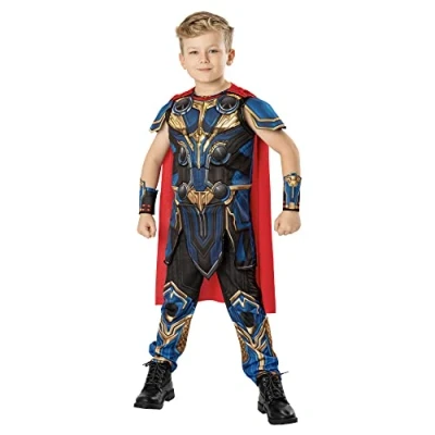 Image of Rubie&#039;s 3013617 8000 3013387 8 Thor Love &amp; Thunder Deluxe Child Costume, Boys, Multicolour, 7 Years
