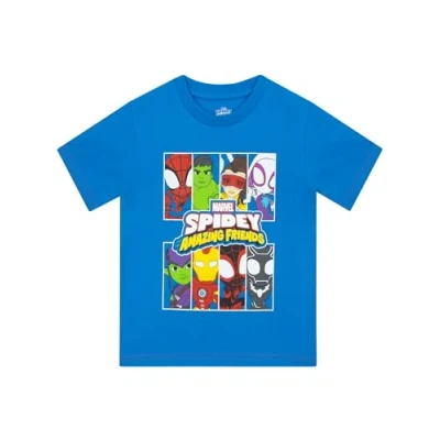 Image of Marvel Spiderman T Shirt Spidey and His Amazing Friends Clothes Boys&#039; Shirts Blue 6 7 Years