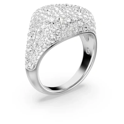 Image of Swarovski Meteora cocktail ring, White, Rhodium plated