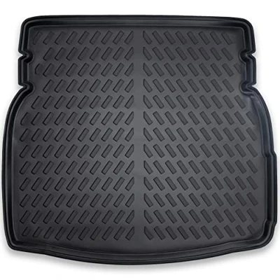 Image of ELMASLINE Boot Liner for Mercedes Benz C Class W205 from 2015 (Saloon), Extra High 5 cm Edge, 3D Rubber Mat