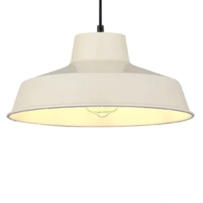 Image of Loxton Lighting Classic Metal Pluto Lampshade Pendant Shade 30cm (12inch) Diameter (Cream)