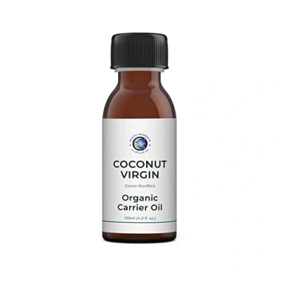 Image of Mystic Moments Organic Coconut Virgin Carrier Oil 125ml Pure &amp; Natural Perfect for Hair, Face, Nails, Aromatherapy, Massage and Dilution Vegan GMO Free