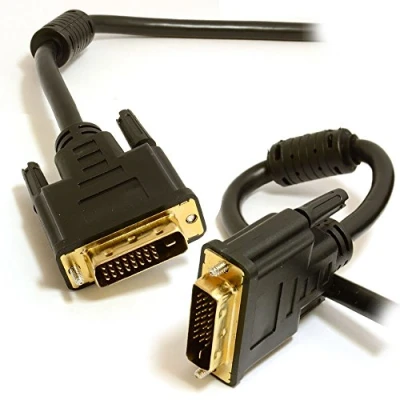 Image of kenable DVI D Dual Link 24+1 pins with Ferrite Cores Male to Cable Gold 1m [1 metres]