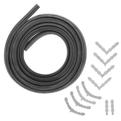 Image of MasterPart Universal 3 &amp; 4 Sided Oven Cooker Door Seal Kit High Temp Resistant Barbed Corner Clips Instructions