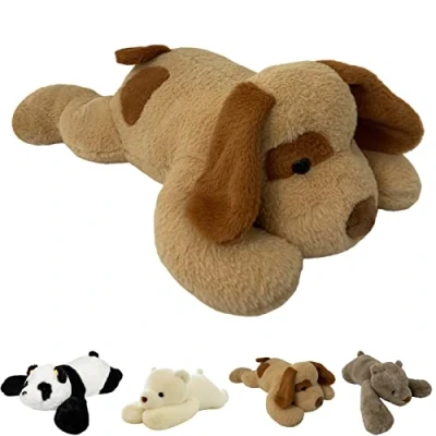 Image of HICAS Weighted Plush Toy,Weighted Stuffed Animals Plushies Doll for Anxiety and Stress Relief,Soft Hugging Throw Pillow Christmas Birthday Gifts,Dog,60cm(1.5kg)
