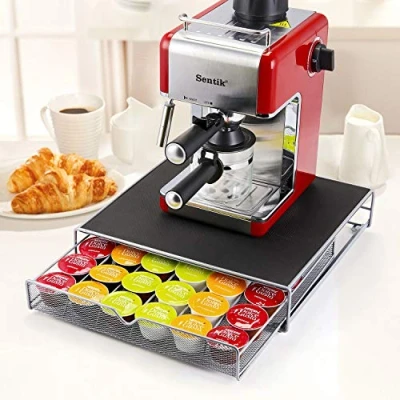 Image of Coffee Machine Stand &amp; 36 Capsule Pod Holder Storage Drawer for Nespresso Dolce Gusto Capsules (1)