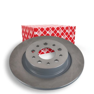 Image of 51914664, 52026319, 52026321, 52067391, 52067392 Brake disc FEBI BILSTEIN 107714 Rear Axle 264mm 10mm 5 Hole 98mm solid Coated FIAT: 500L, Tipo Estate