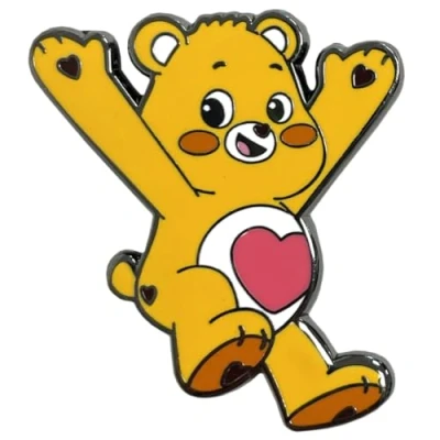 Image of Pawprint Family Tenderheart Bear Enamel Pin Badge Care Bears Unlock the Magic Official Merchandise