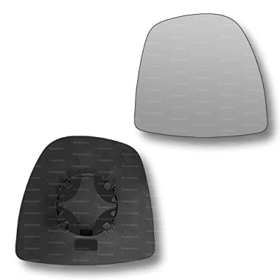Image of Less4spares Replacement Wing Mirror Glass Right Compatible with Vauxhall Vivaro 2001 2014 CLIP ON Driver Off side Convex