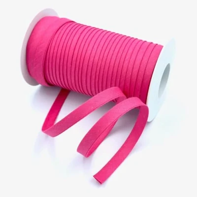 Image of Craft Cult 9mm Plain Double Fold Bias Binding Tape 25 Metre Roll (114 Cerise Pink)