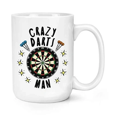 Image of Crazy Darts Man Stars 15oz Large Mug Cup