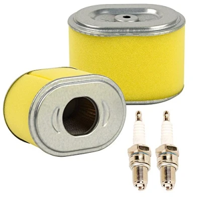 Image of OxoxO Pack of 2 Set Replacement Air Filter Cleaner with Spark Plug Compatible GX140 GX160 GX200 5HP 5.5HP 6.5HP Engine Generator Water Pump