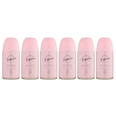 Image of Designer Fragrances 6 Pack Tu Est Belle Automatic Room Spray Universal Refill Air Freshener Cans For Home &amp; Vehicles Upto 70 Days of Luxury Lasting Smell Deodorise Neutralise Odours 250ml