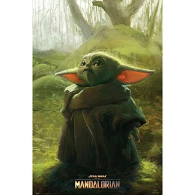 Image of Grupo Erik The Mandalorian Child Grogu Poster 36 x 24 inches / 91.5 61 cm Shipped Rolled Up Cool Posters Art &amp; Prints Wall