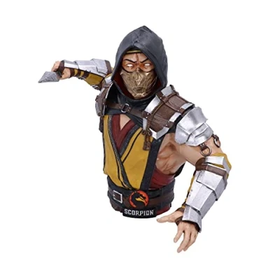 Image of Nemesis Now Officially Licensed Mortal Kombat Scorpion Bust, Yellow, 29.5cm, Resin
