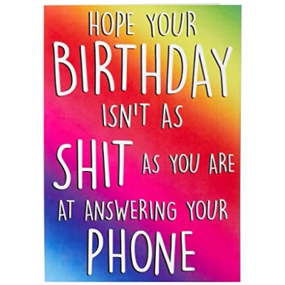 Image of Funny Cards Rude Birthday Card Friend 18th 21st 40th 50th 60th 70th Greeting Witty Humour Laughter Banter Offensive Joke PC486