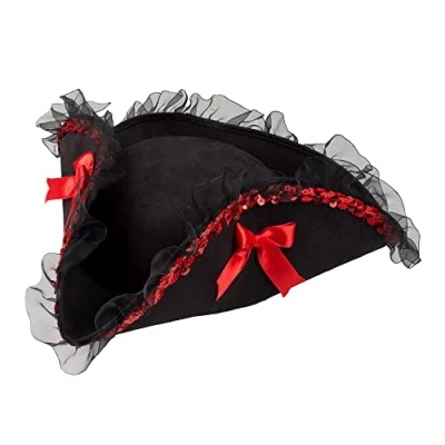 Image of Boland 81933 Admiral Rachel Hat for Adults, Headwear, Costume, Carnival, Theme Party