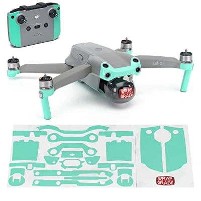 Image of Wrapgrade Skin Compatible with DJI Air 2S Accent Color A (MINT BLUE)