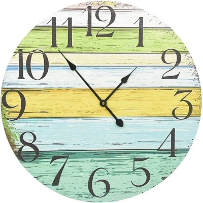 Image of vidaXL Wall Clock Multicolour 60 cm MDF
