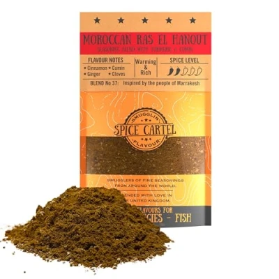 Image of Spice Cartel&#039;s Ras El Hanout Blend. Artisanal Blend Inspired By The People Of Morocco 100g Resealable Pouch. Hand Made with Love in UK.