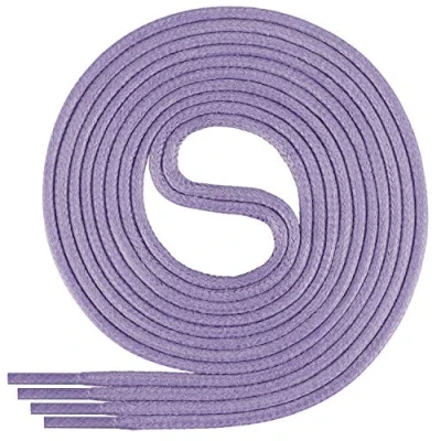 Image of Di Ficchiano round waxed shoelaces for business, suit and leather shoes, diameter 2 4 mm, lengths 45 cm 200 cm, highly tear resistant, made in Europe, unisex_adult, Violet blue, 110 / ø 3mm