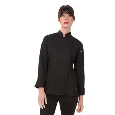 Image of Chef Works Women&#039;s Hartford Coat, Black, S