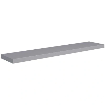 Image of vidaXL Floating Wall Shelf Grey 120x23.5x3.8 cm MDF