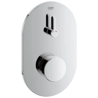 Image of GROHE Eurosmart Cosmopolitan T Self Closing Shower Mixer 1/2&quot; with Mixing Device and Adjustable Temperature Limiter Chrome 36321000