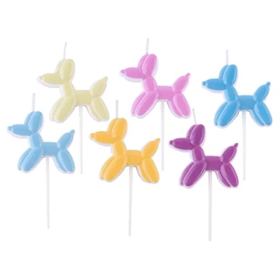 Image of PME Balloon Party Pick Candles, Pack of 6