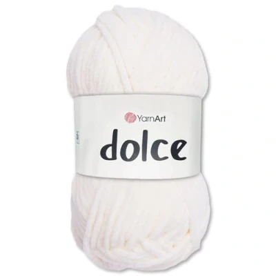 Image of Frida&#039;s Wollhaus YarnArt 100 g Dolce Chenille Wool Yarn Knitting Crochet Amigurumi 64 Colours (856 Vanilla)