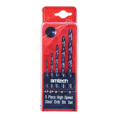 Image of Amtech F0950 5 Piece high Speed Steel (HSS) Drill Set
