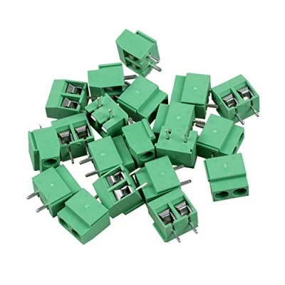 Image of 20Pcs 2 Pin Screw Terminal Block Connector 5mm Pitch Panel PCB Mount DIY 10A 250V