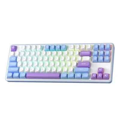 Image of Redragon K707 PRO 80% Wireless Gasket RGB Gaming Keyboard, 3 Modes 87 Keys TKL Mechanical Keyboard w/Hot Swap Socket, PBT Round Keycaps &amp; 5 Layer Noise Dampening, Custom Linear Switch