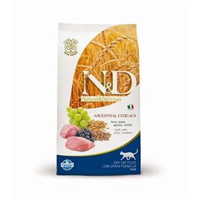 Image of Farmina N&amp;D Ancestral Grain Adult Cat Food Lamb/Blueberry, 300 g