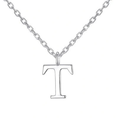 Image of Philip Jones Sterling Silver Initial T Necklace