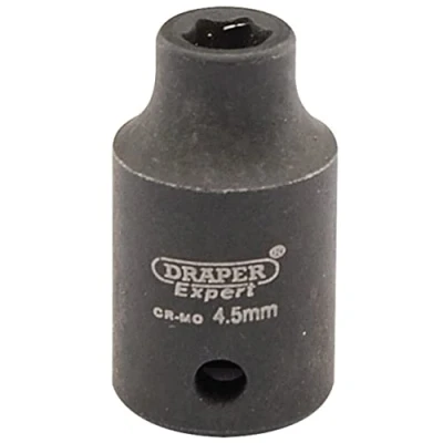 Image of Draper Expert HI TORQ� 6 Point Impact Socket, 1/4&quot; Sq. Dr., 4.5mm