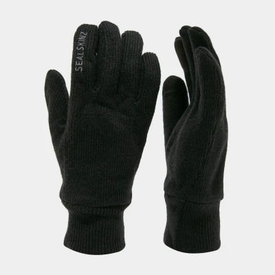 Image of SEALSKINZ Unisex Waterproof Cold Weather Reflective Cycle Glove Black, Large