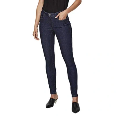 Image of Vero Moda Women&#039;s Slim Jeans, Dark Blue Denim, 34