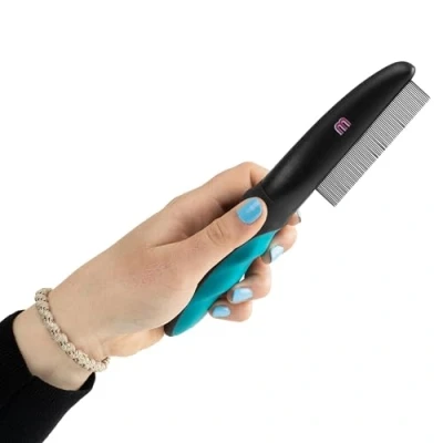 Image of Mikki Dog, Cat Deluxe Flea Comb Remover for Medium to Large Sized Pet Dust, Lice Brush