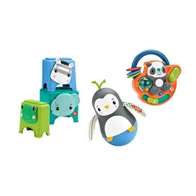 Image of Fisher Price Hello Hands Play Kit, curated gift set of activity toys for infants ages 6 months and up
