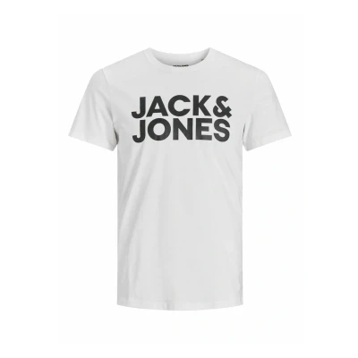 Image of Jack &amp; Jones Jjecorp LOGO TEE Oneck Print Tshirt white, Men&#039;s, Size: 3XL, White