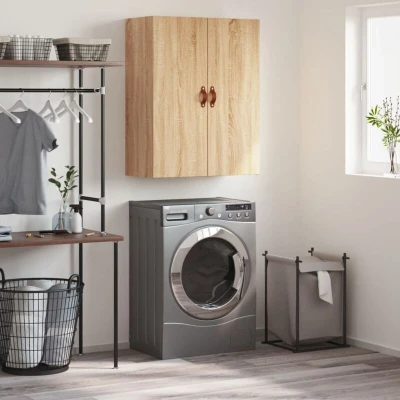 Image of vidaXL Wall Mounted Cabinet Sonoma Oak 69.5x34x90 cm