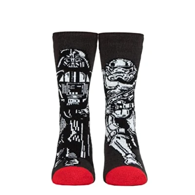 Image of Mens 1 Pair SOCKSHOP Heat Holders Disney Star Wars 1.6 TOG Lite Darth Vader and Storm Trooper Thermal Socks Black 6 11