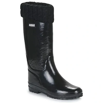 Image of Aigle Women&#039;s Eliosa Winter Rain Boot, Black Black, 6.5 UK